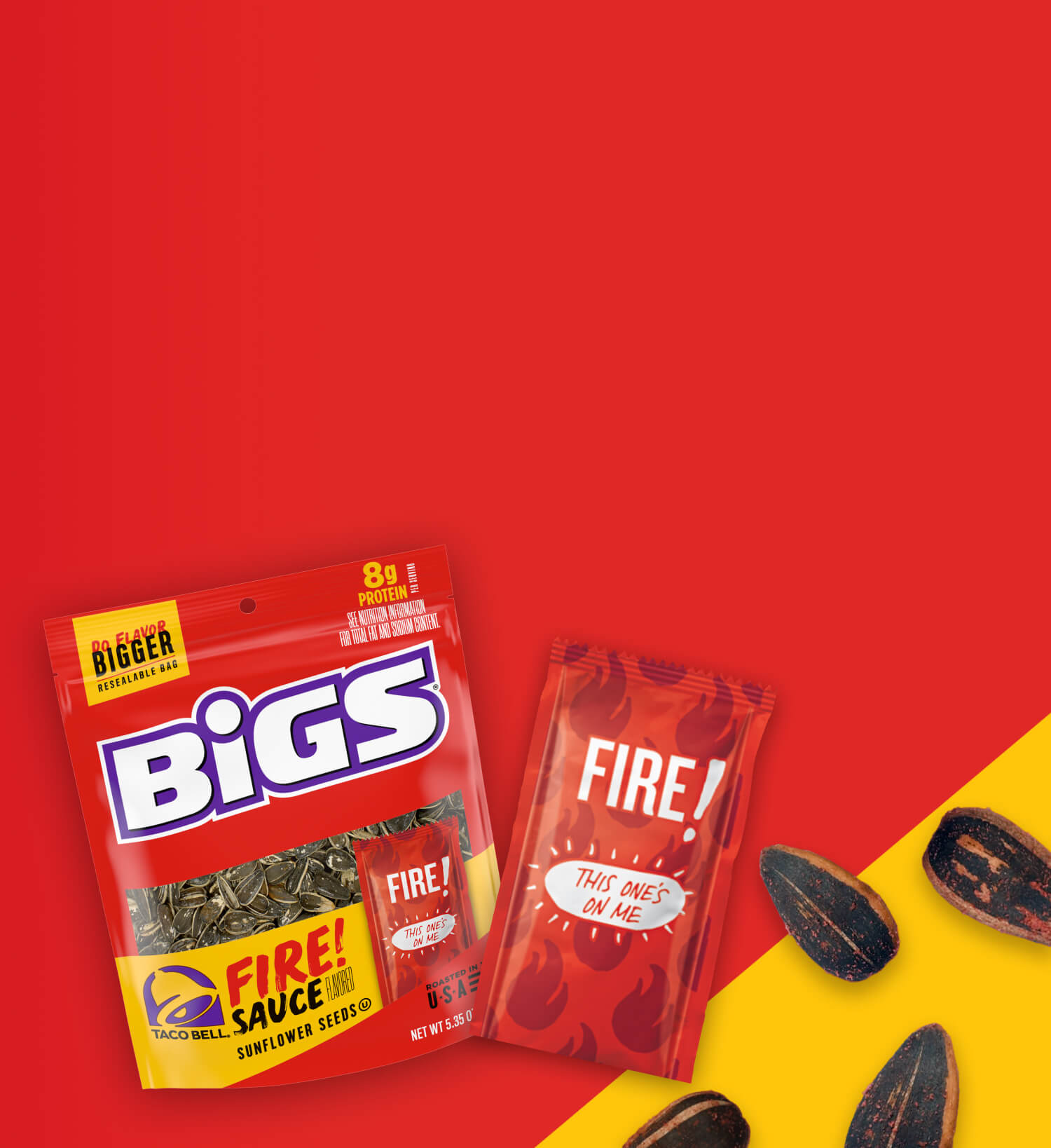 Taco Bell Fire! Sauce Sunflower Seeds